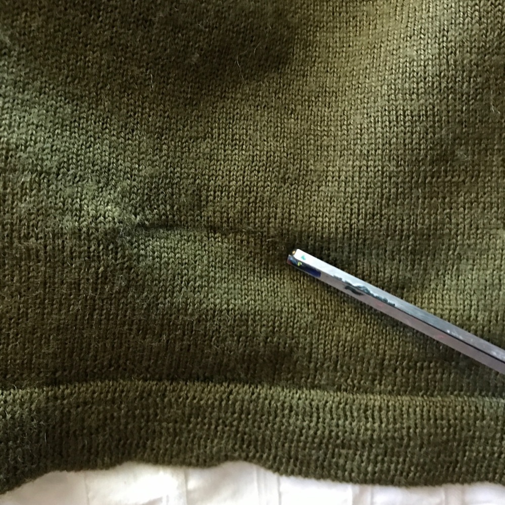 Comme des Garçons | Wool Green and Blue Cardigan - Picture 8 of 8